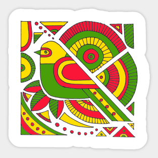 bird motif Sticker